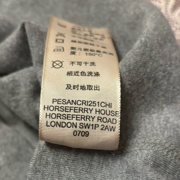 Package of 2 Mens Burberry Brit Crew Neck long sleeve 1 primarily Navy 1 Grey. - Picture 6 of 6